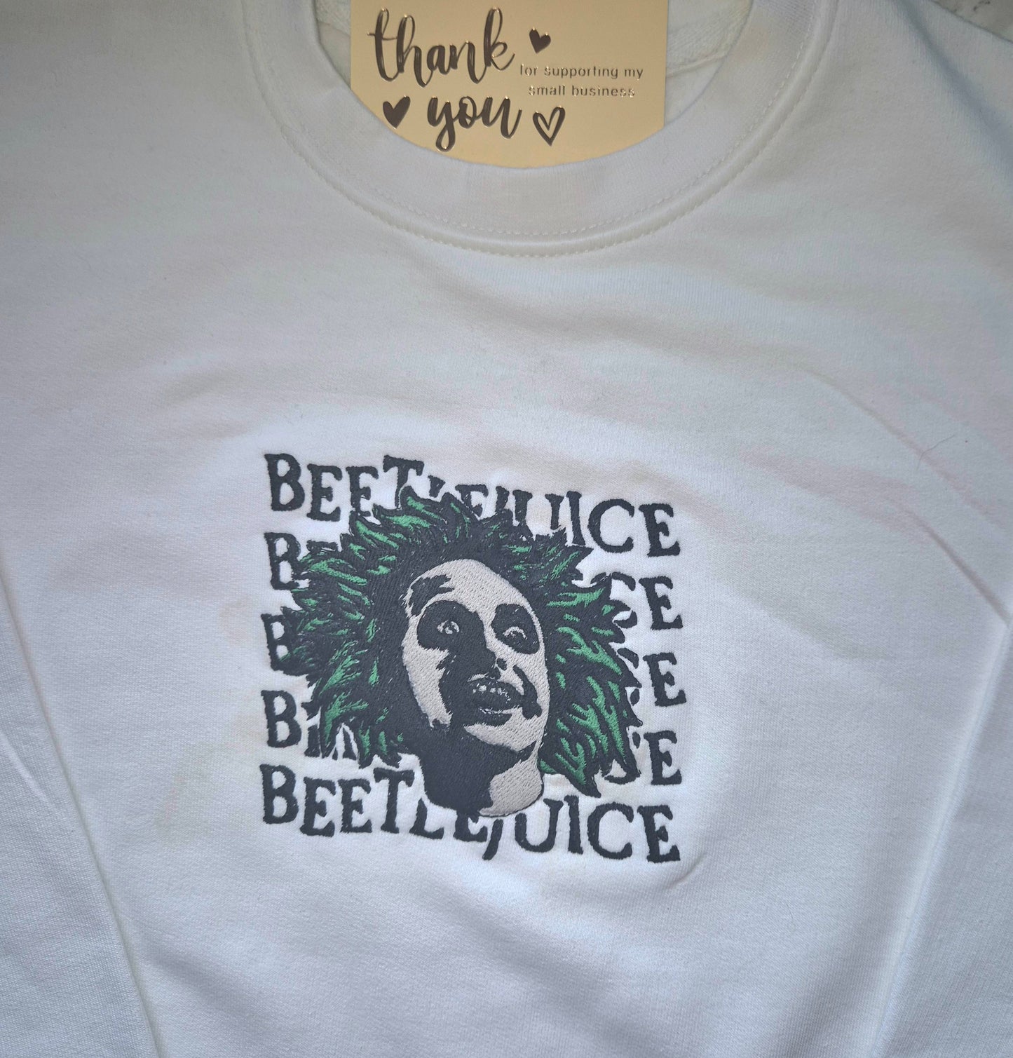 Beetlejuice embroidered hoodie